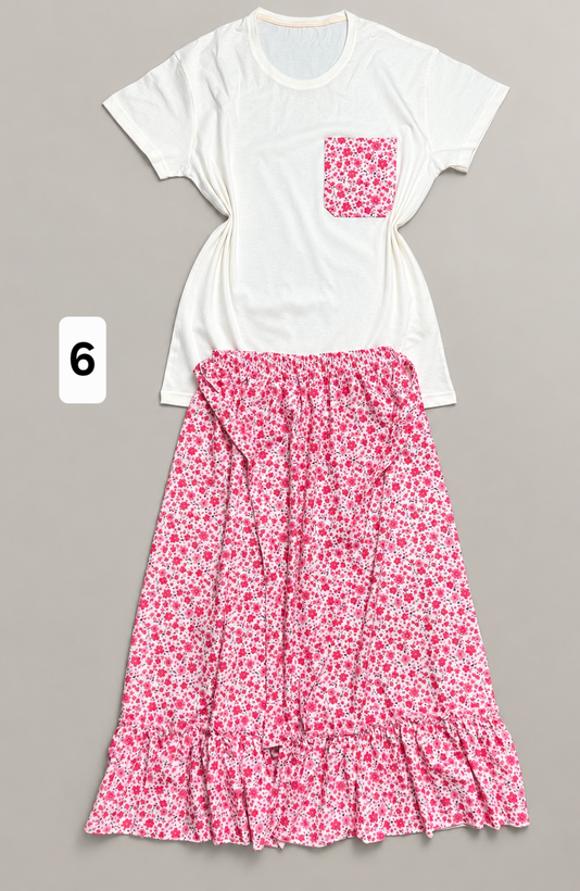 ست تیشرت و دامن پینترستی